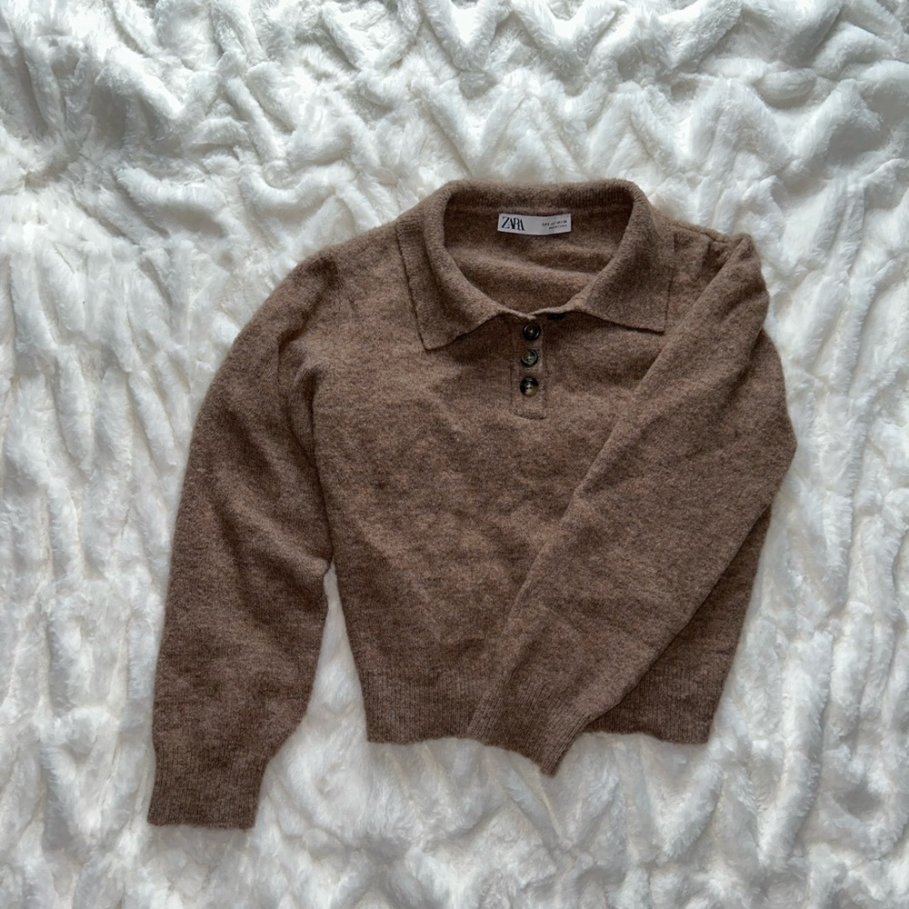 Zara Knit Collared Sweater